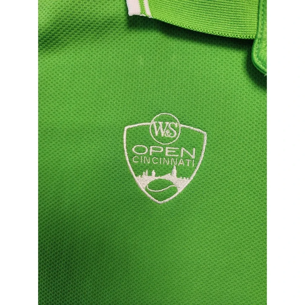 Adidas Mens Green ClimaCool US Open Series W&S Open Cincinnati Polo Shirt XL